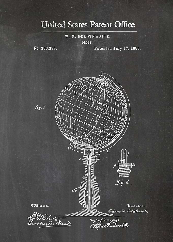 18 World Globe Patent 188