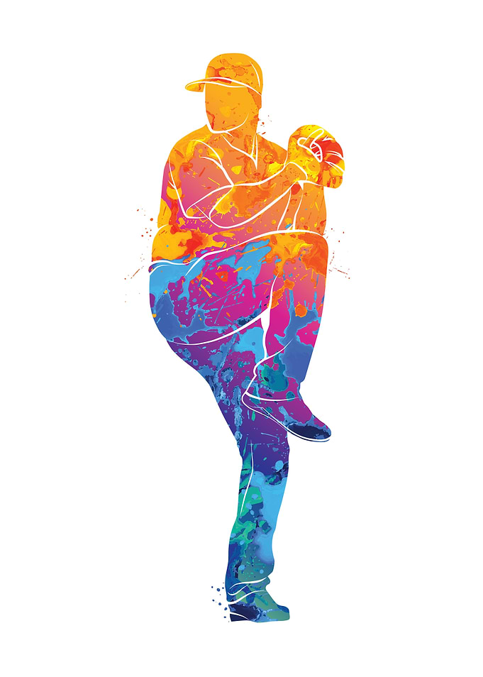 Watercolor Baseball