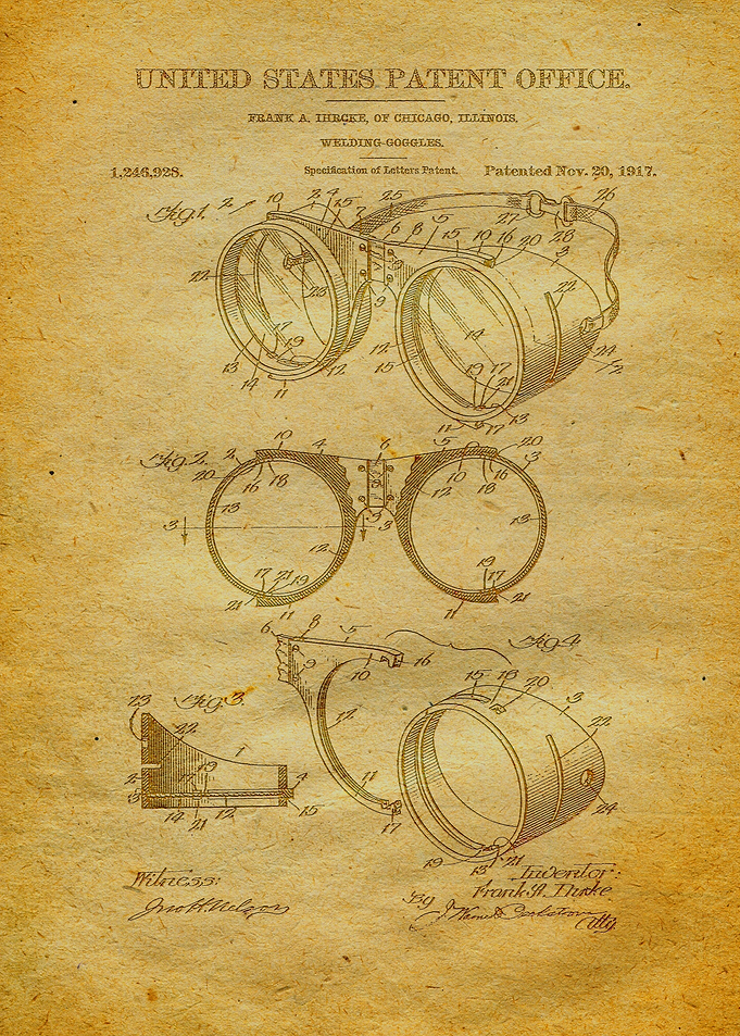 52 Welding Goggles Patent