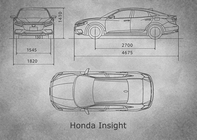 Honda Insight gray old
