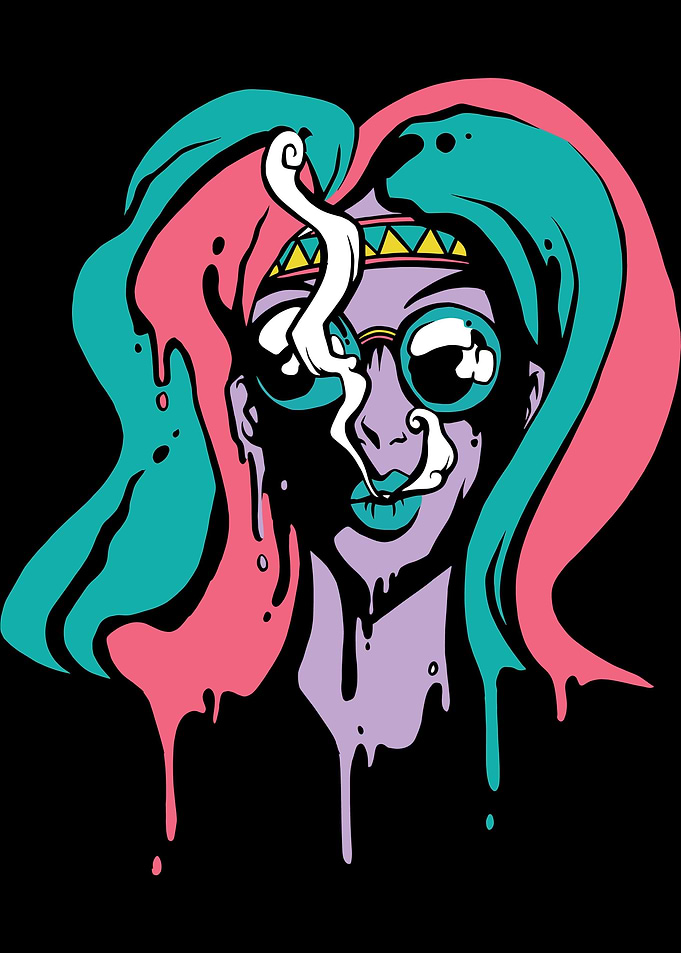 Freaky Trippy Girl Psyched