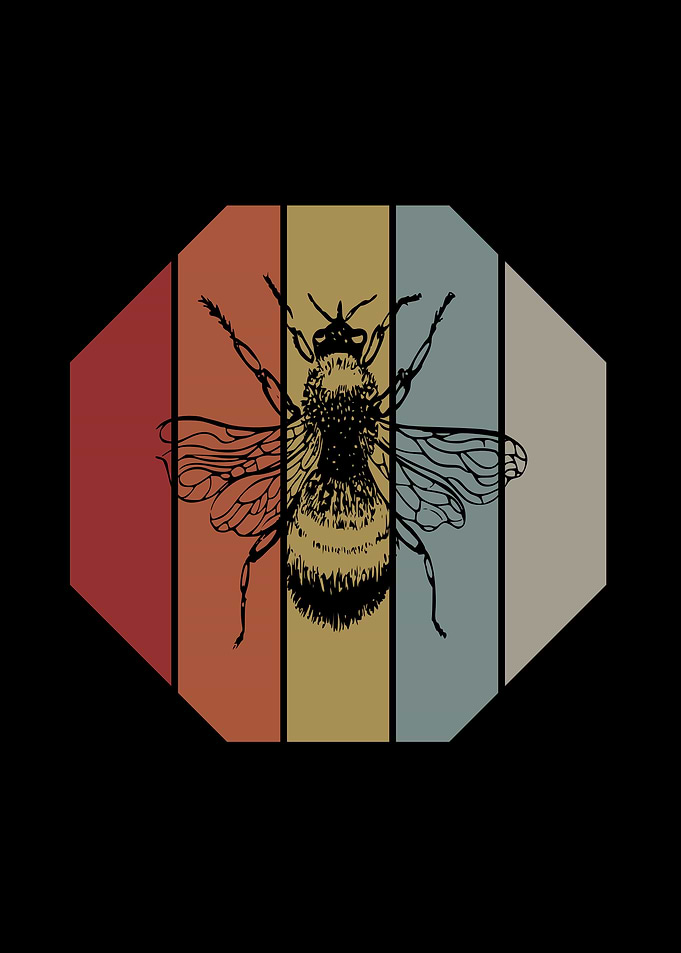 Retro Bee Poster