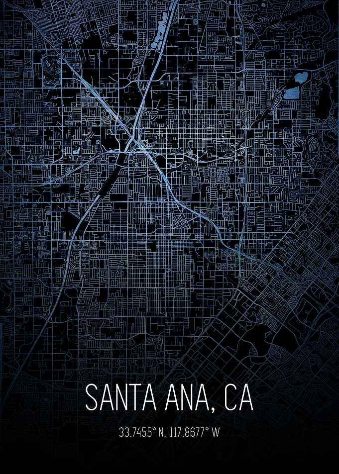 Santa Ana City Map