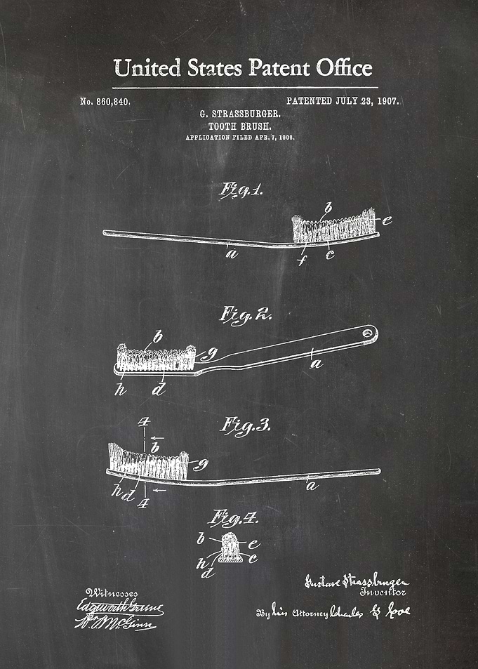 12 Toothbrush Patent 1907