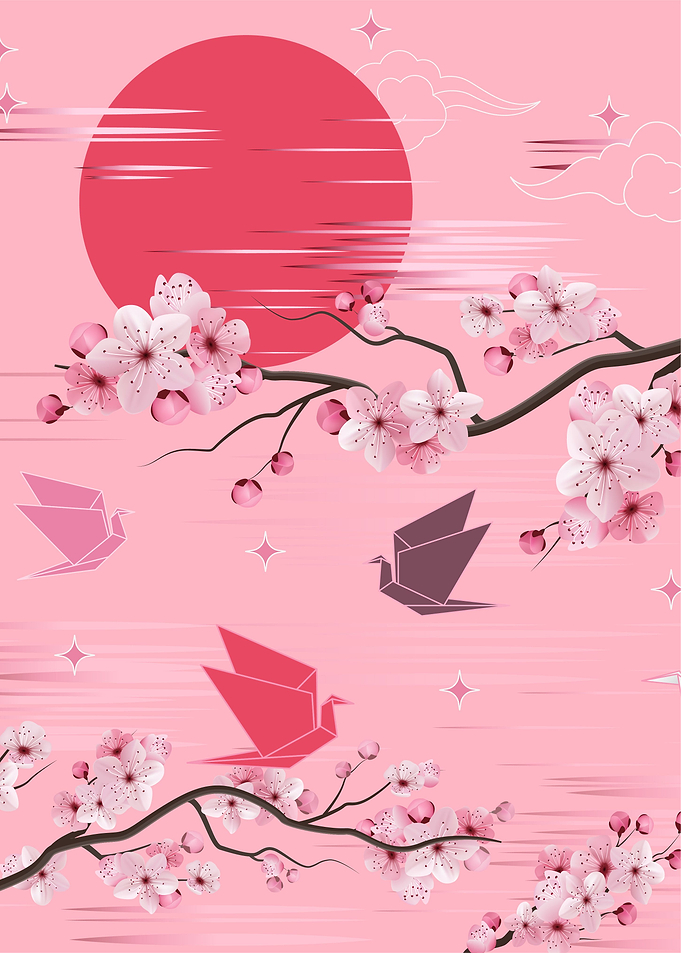 Cherry Blossoms Origami