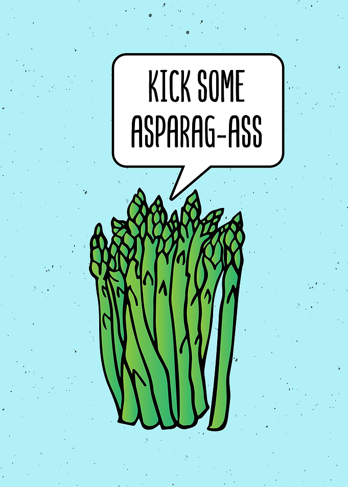 Asparag Ass Funny Wall Art