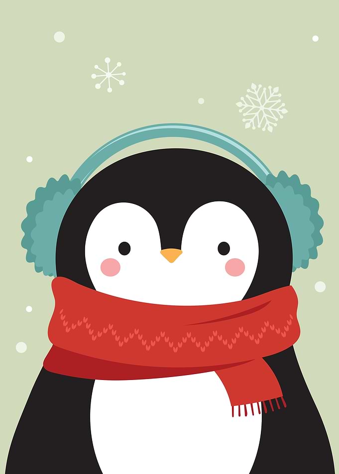 Kawaii Christmas Penguin