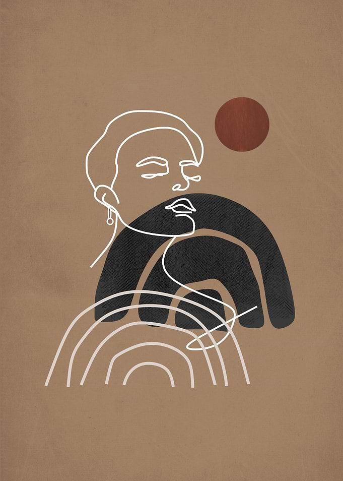 abstract lineart face