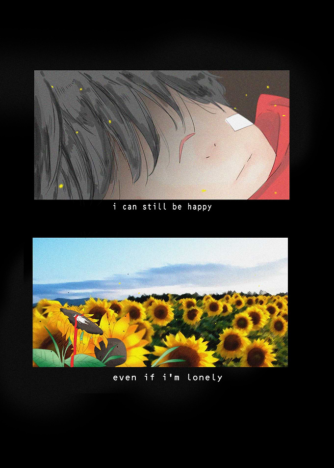 lonely and happy