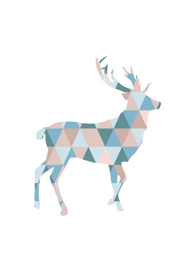 Deer and Geometric Shapes