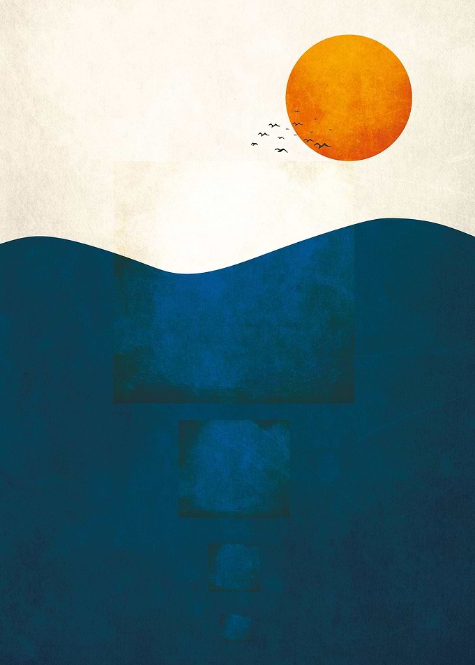 Abstract blue ocean
