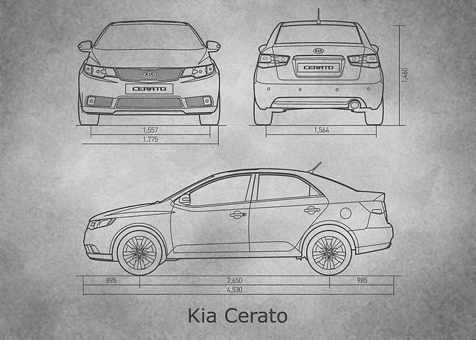 Kia Cerato 2009 gray old