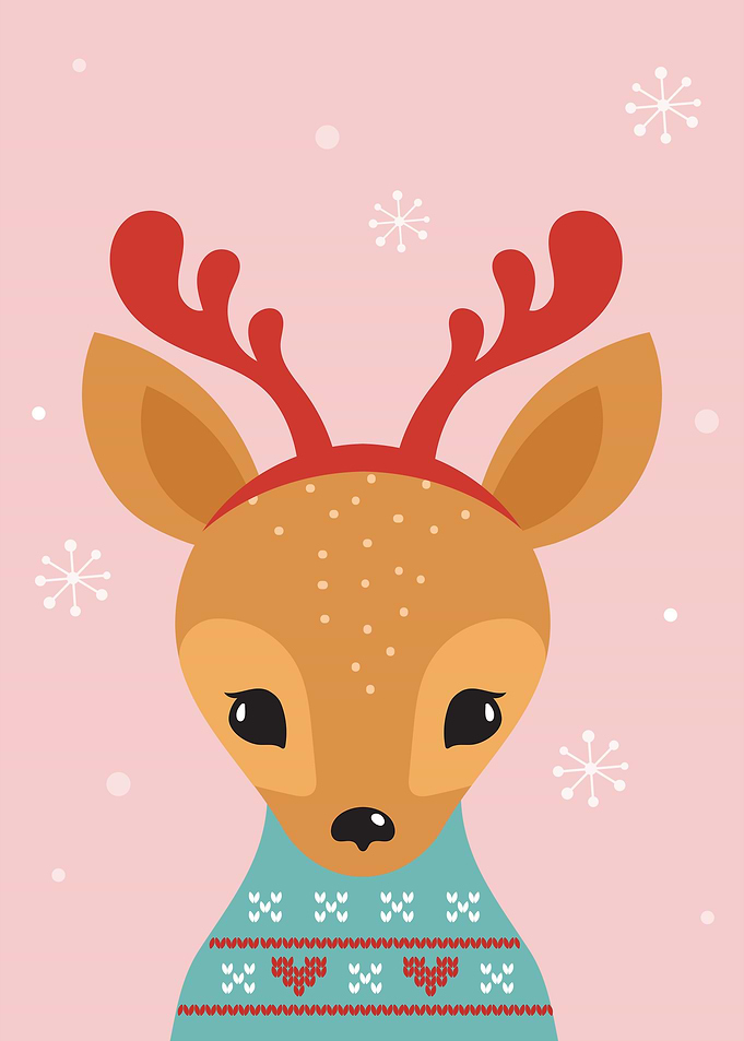Kawaii Christmas Deer
