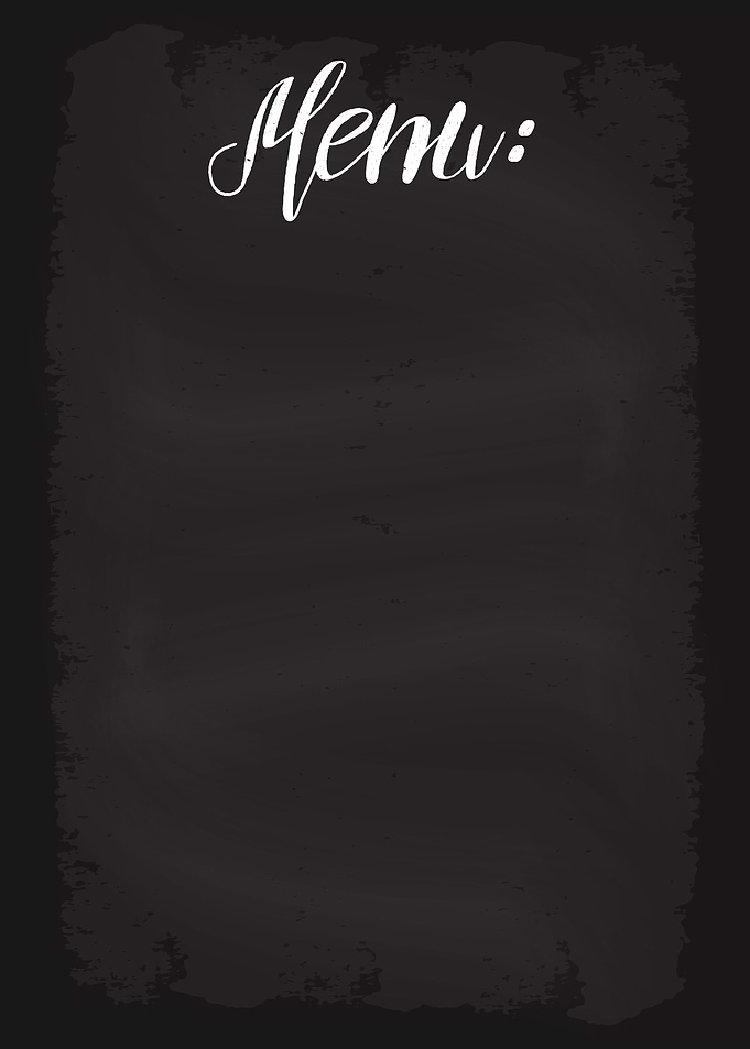 Menu Restaurant Bar Pub