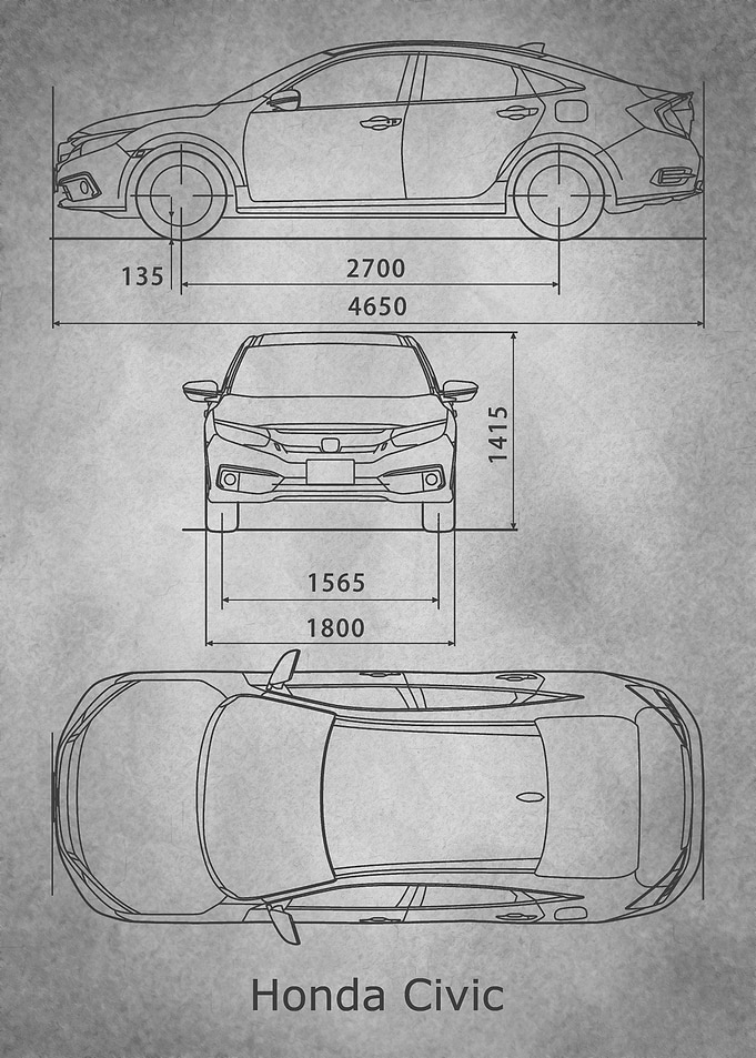 Honda Civic 2020 gray old