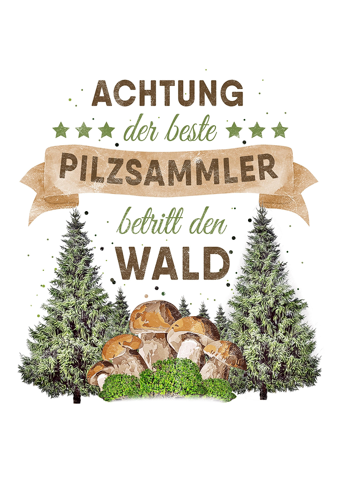 Wald Motiv Pilze Sammeln