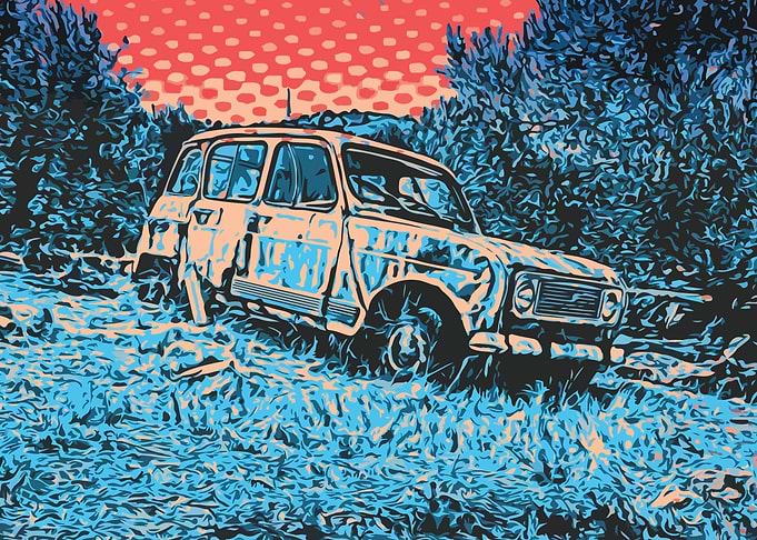 Rusted Renault 4