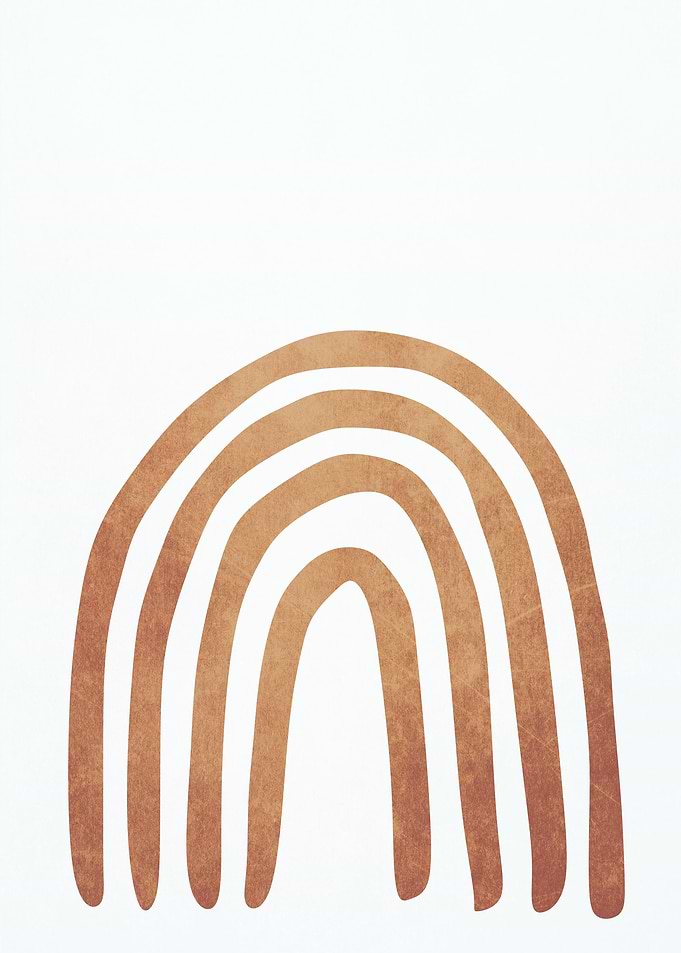 Brown abstract rainbow