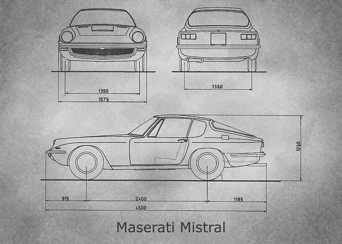 Maserati Mistral gray old