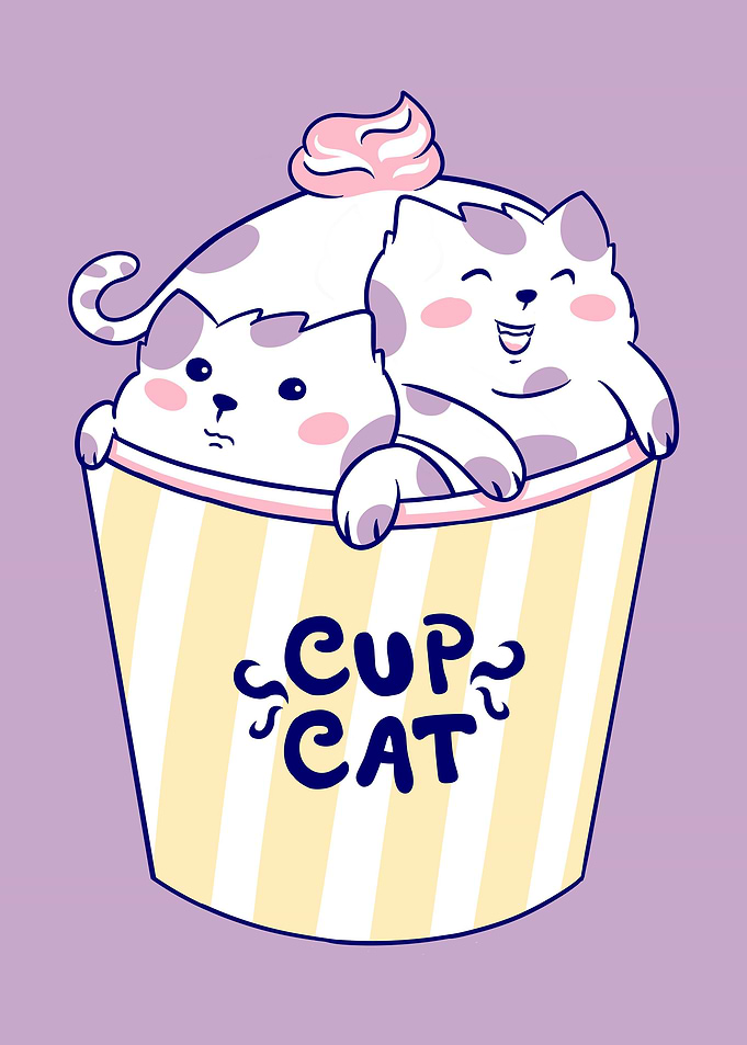 Cute Cup Cat