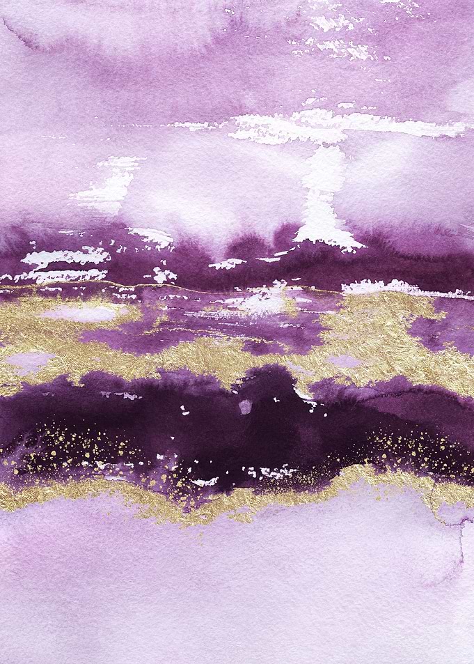 Purple Gold Abstract 04