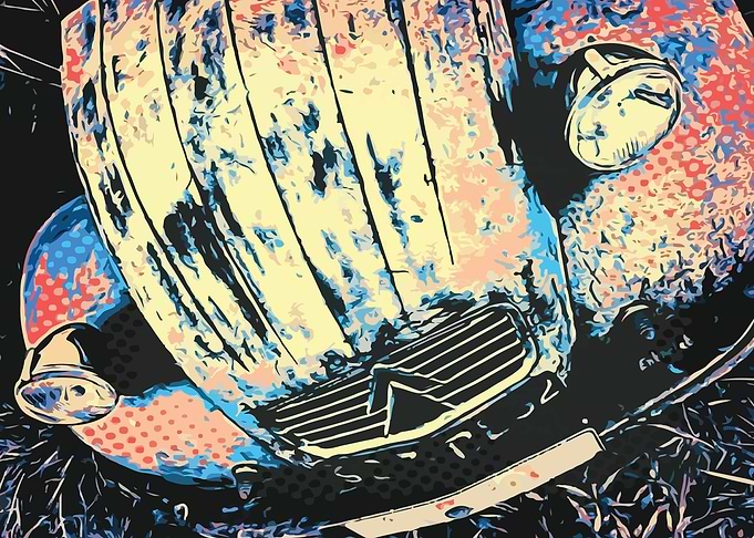 Rusted 2CV Hood