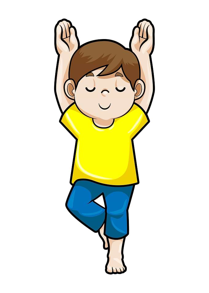 Boy Yoga Stretching