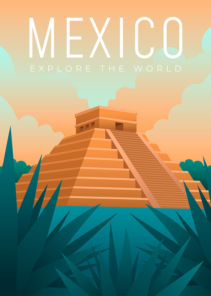 Mexico retro poster