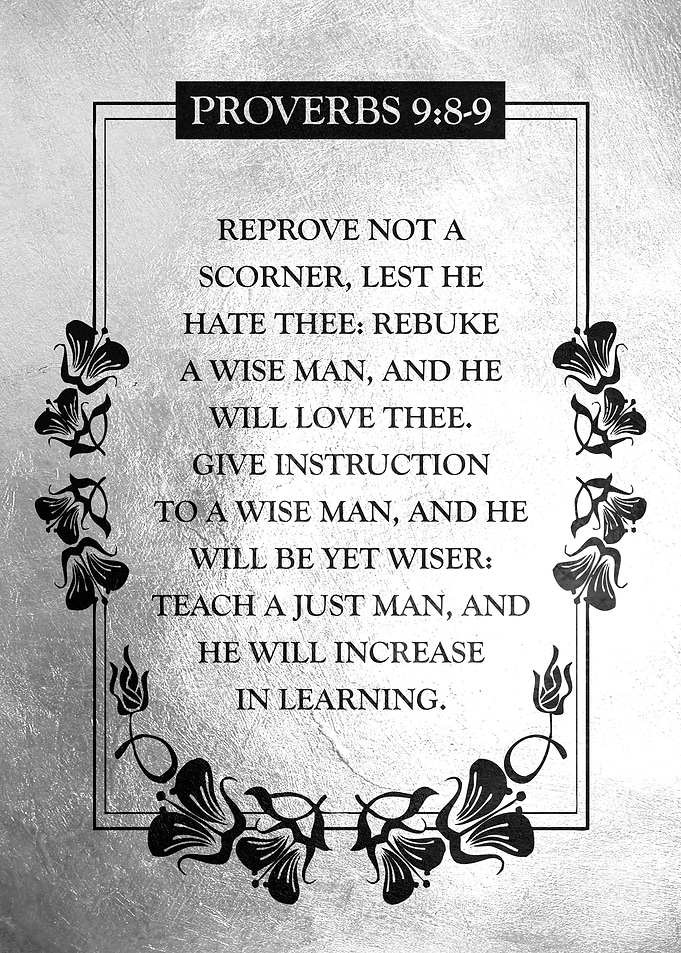 Proverbs 9 8 9