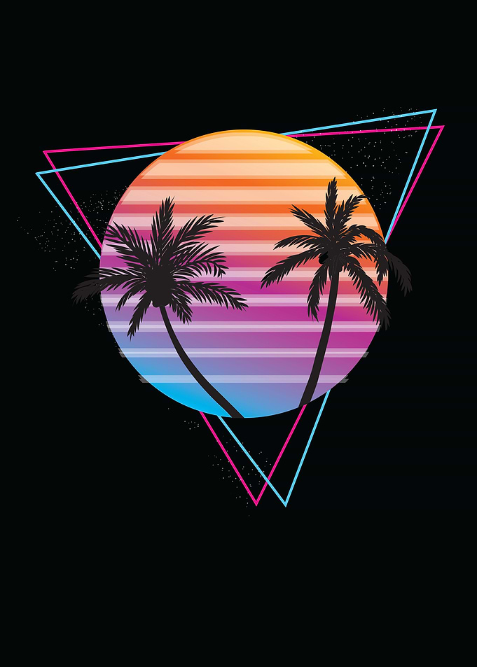 Retro Sunset 80s