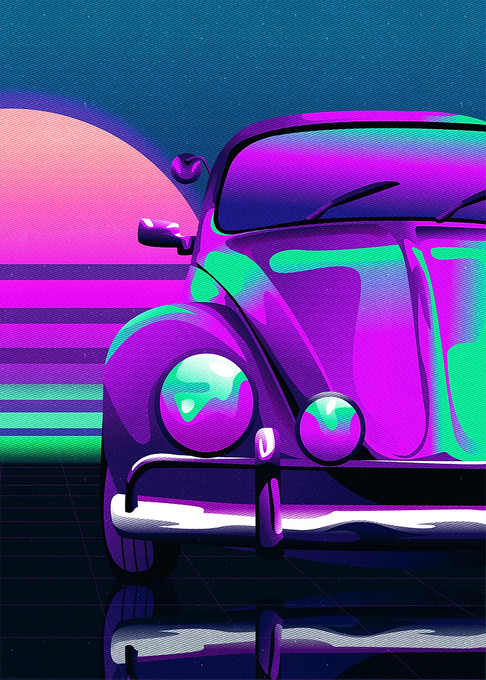 RETRO CAR SYNTHWAVE