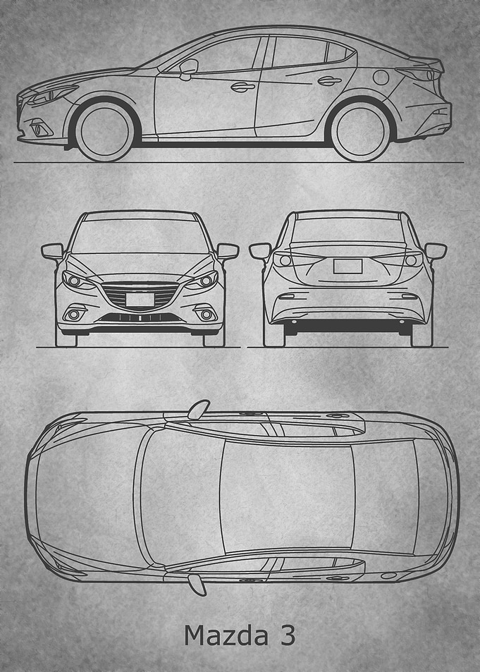Mazda 3 2013 gray old