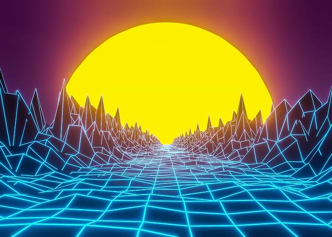 Neon arcade retro