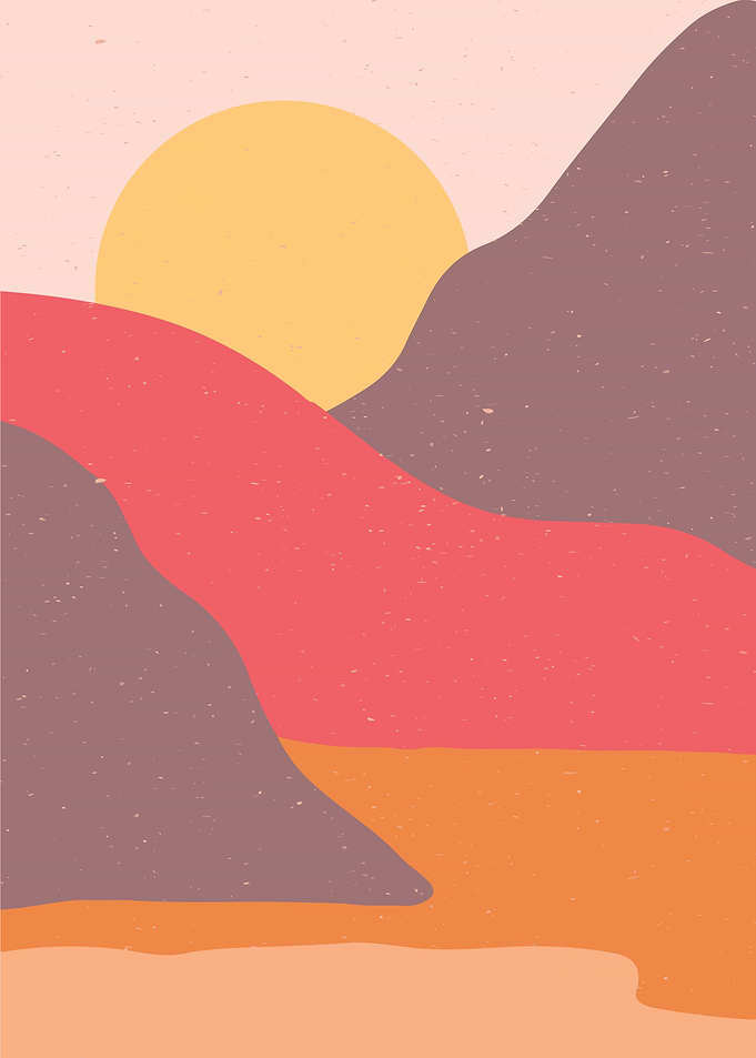 Sunset on Sandy Beach