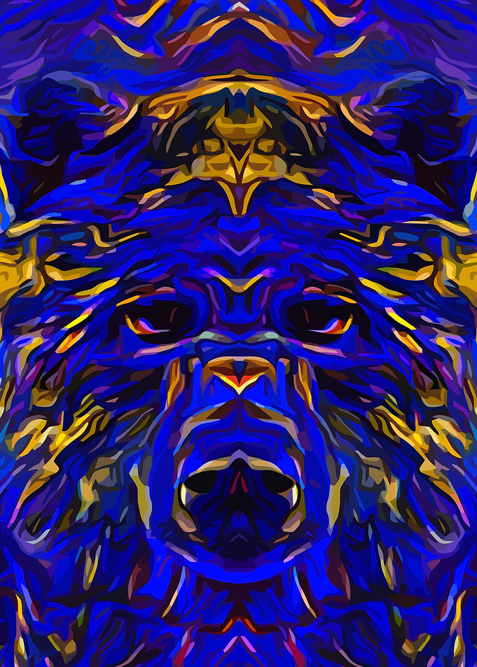 Bear Abstract Tattoo Style