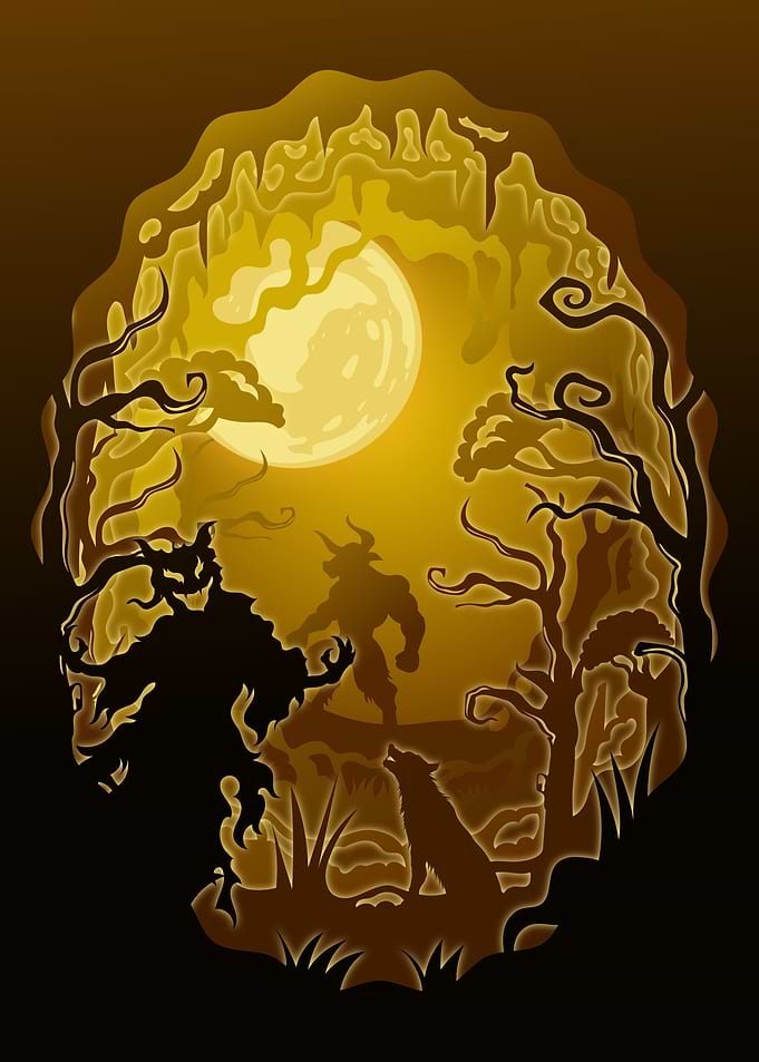 Creepy Haunted Forest