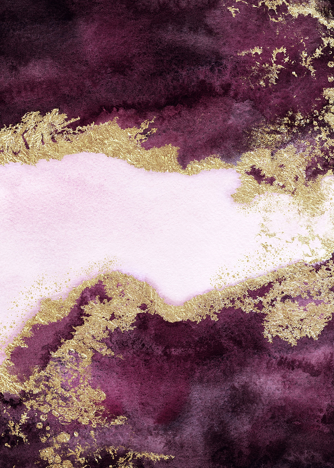 Magenta Gold Abstract 09