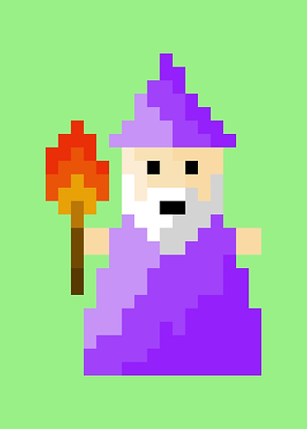 Wizard on Grassy Field