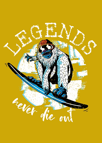 Snowboarding Yeti