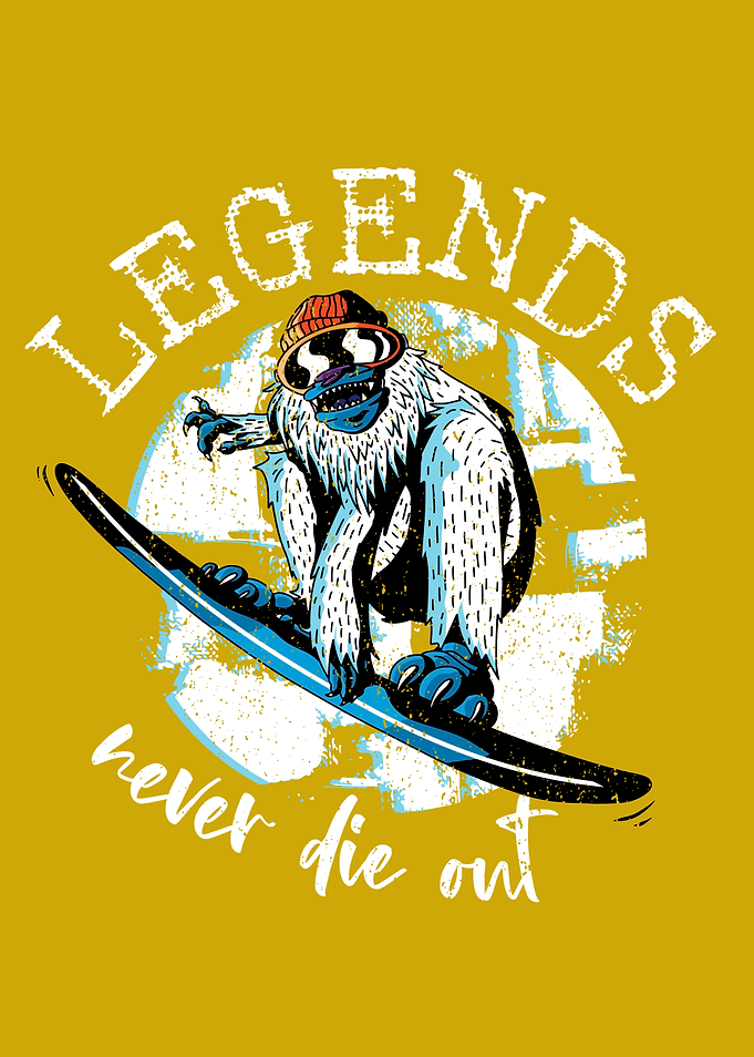 Snowboarding Yeti