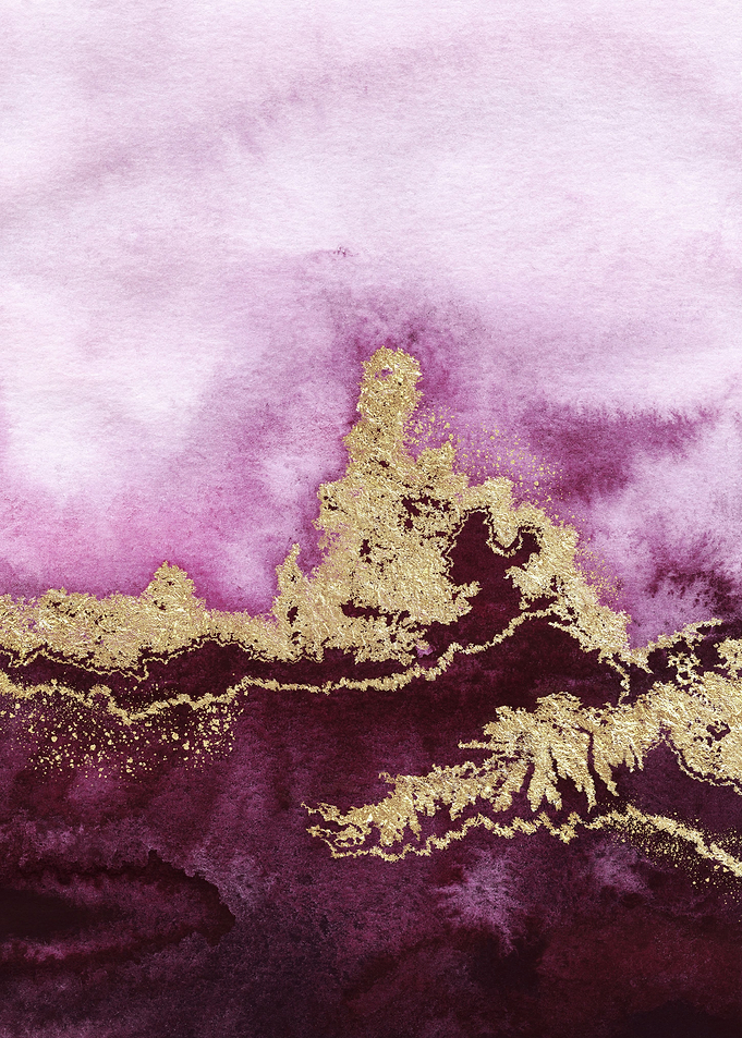 Magenta Gold Abstract 06