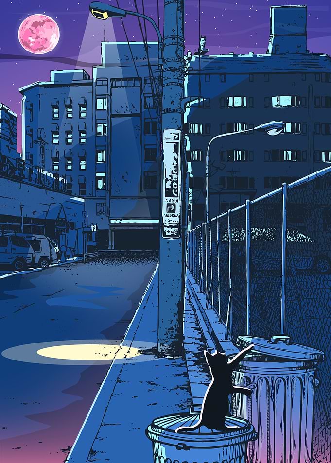 Japan Cat City Pop 23