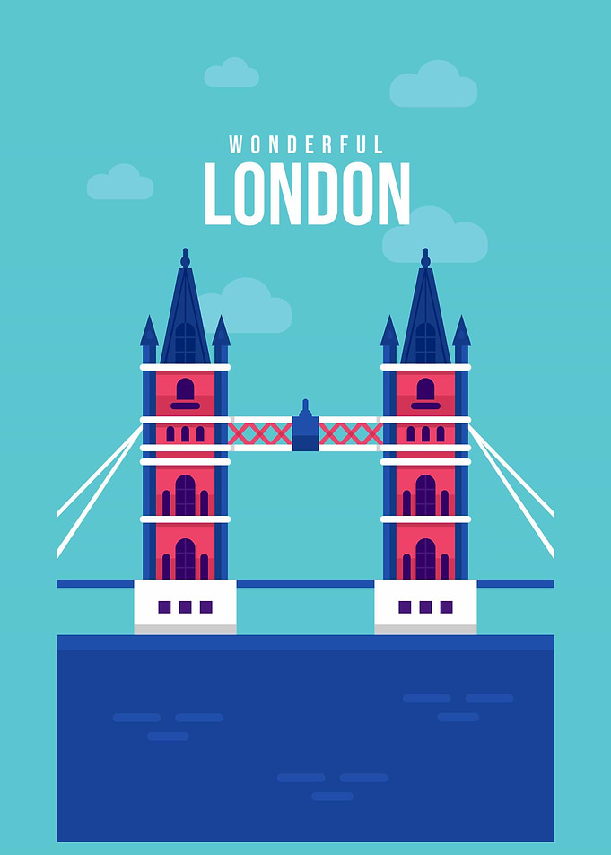 London Bridge Pop Poster