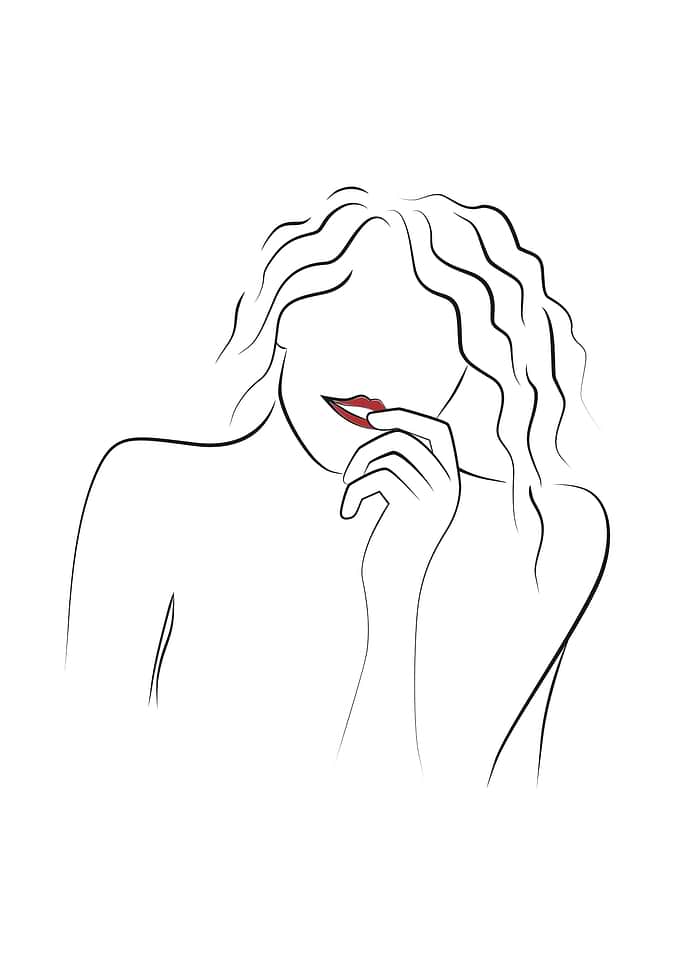 Woman and Lines