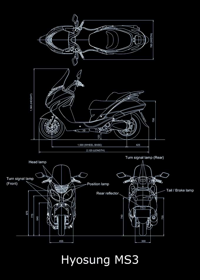 Hyosung MS3 250 Blueprint