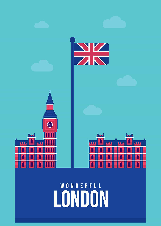 Union Jack Pop Art Poster