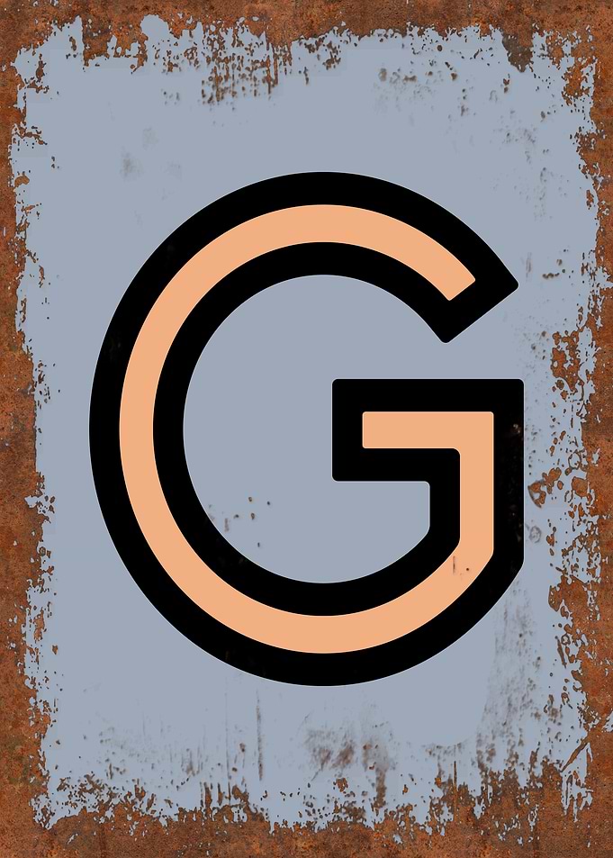 Rusted Funky Letter G