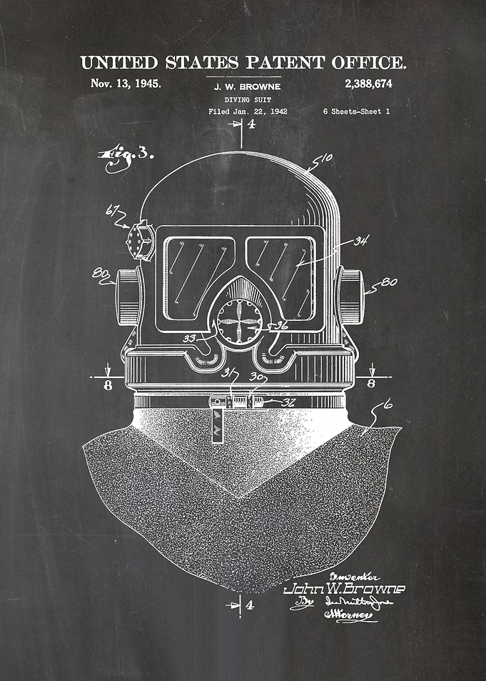 15 Diving Suit Helmet Pat