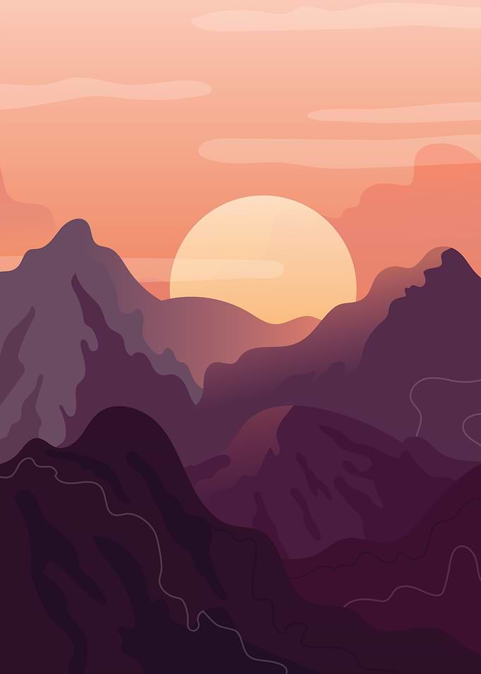 Sunset on Himalayas