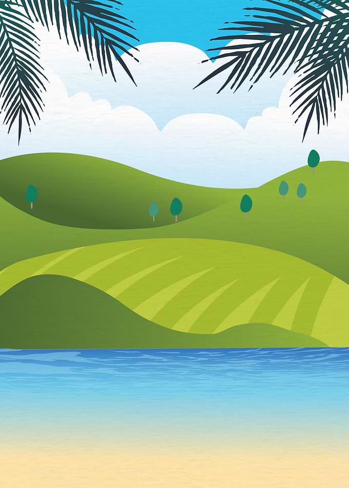 Sandy Beach by Green Hills